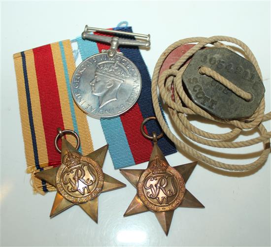 WWII medals for Scott 10542115 C of E Ones Rope